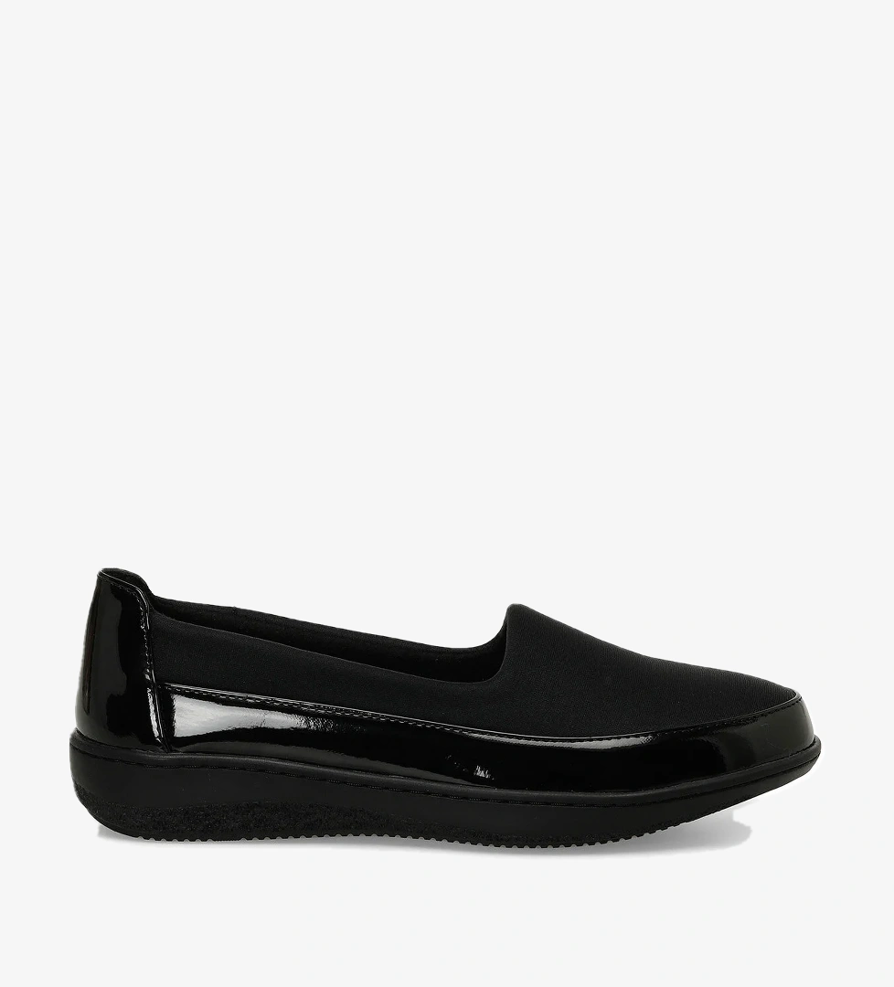 166537.RZ4PR Siyah Kadın Düz Ayakkabı - Görsel 1