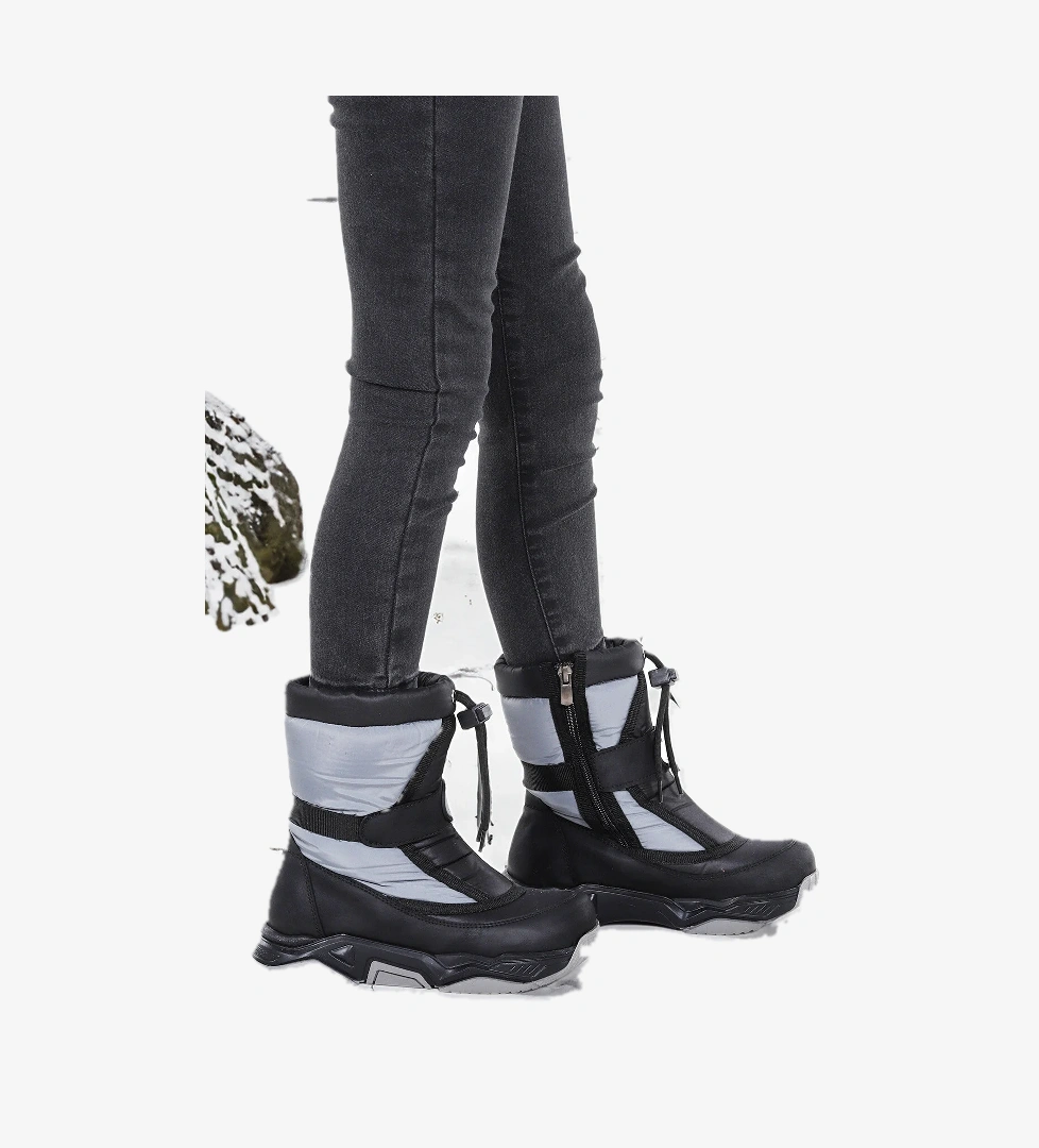 Alexis Fermuarlıı Erkek Çocuk Kar Botu Füme - Siyah