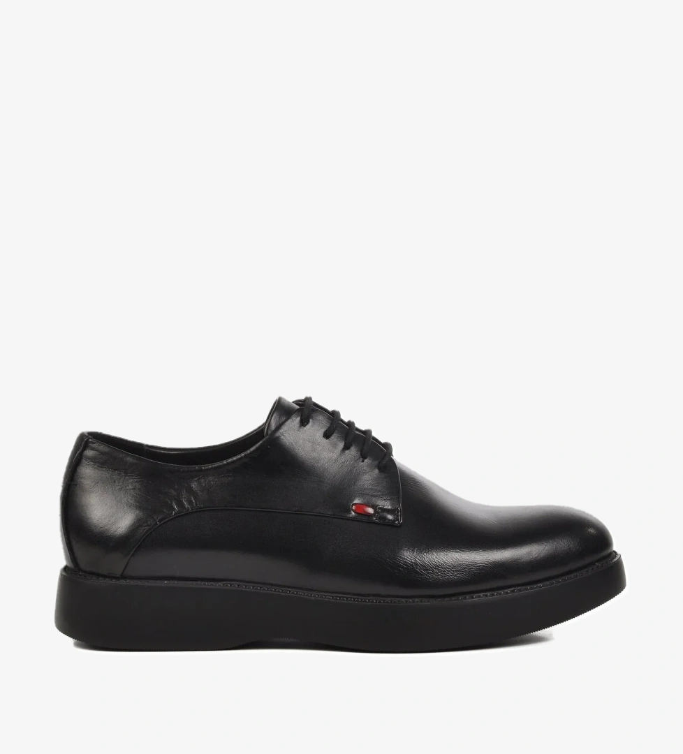 Premium 136 Siyah Hakiki Deri Erkek Klasik Ayakkabı