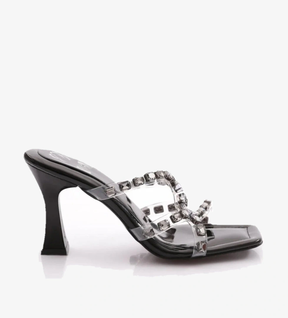 176 Kadin Taş Süslemeli Topuklu Terlik