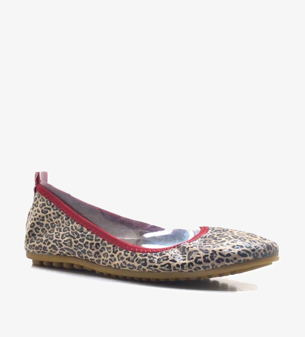 Moda Leopar Desenli Katlanabilir Kadın Babet-Portföy Çantalı model görseli