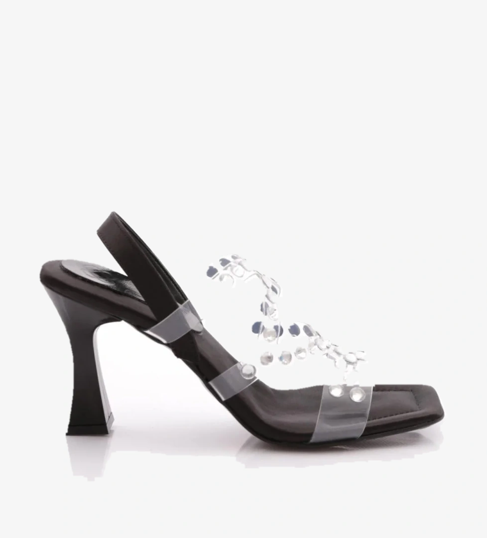 Dgn 108 Kadin Arkadan Bağlamali Topuklu Abiye Ayakkabi model görseli