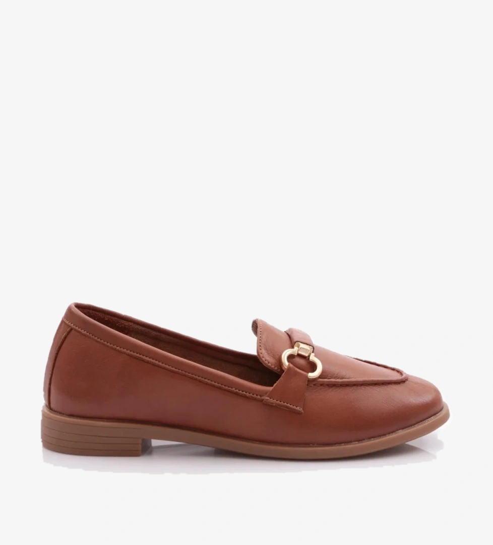 1853 Kadin Oval Burun Loafer Ayakkabi