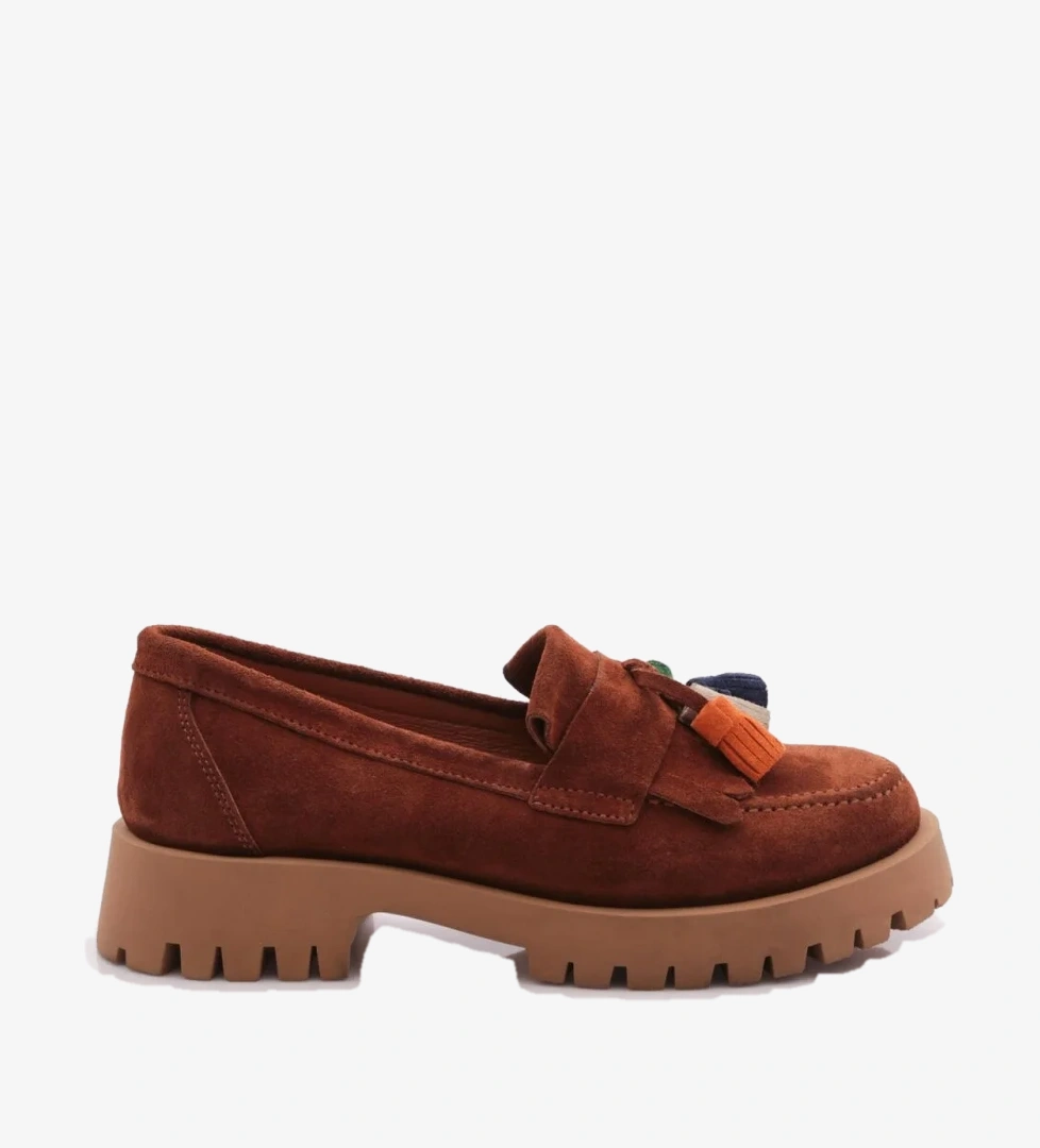 DGN 2836 Kadin Püsküllü Loafer Ayakkabi