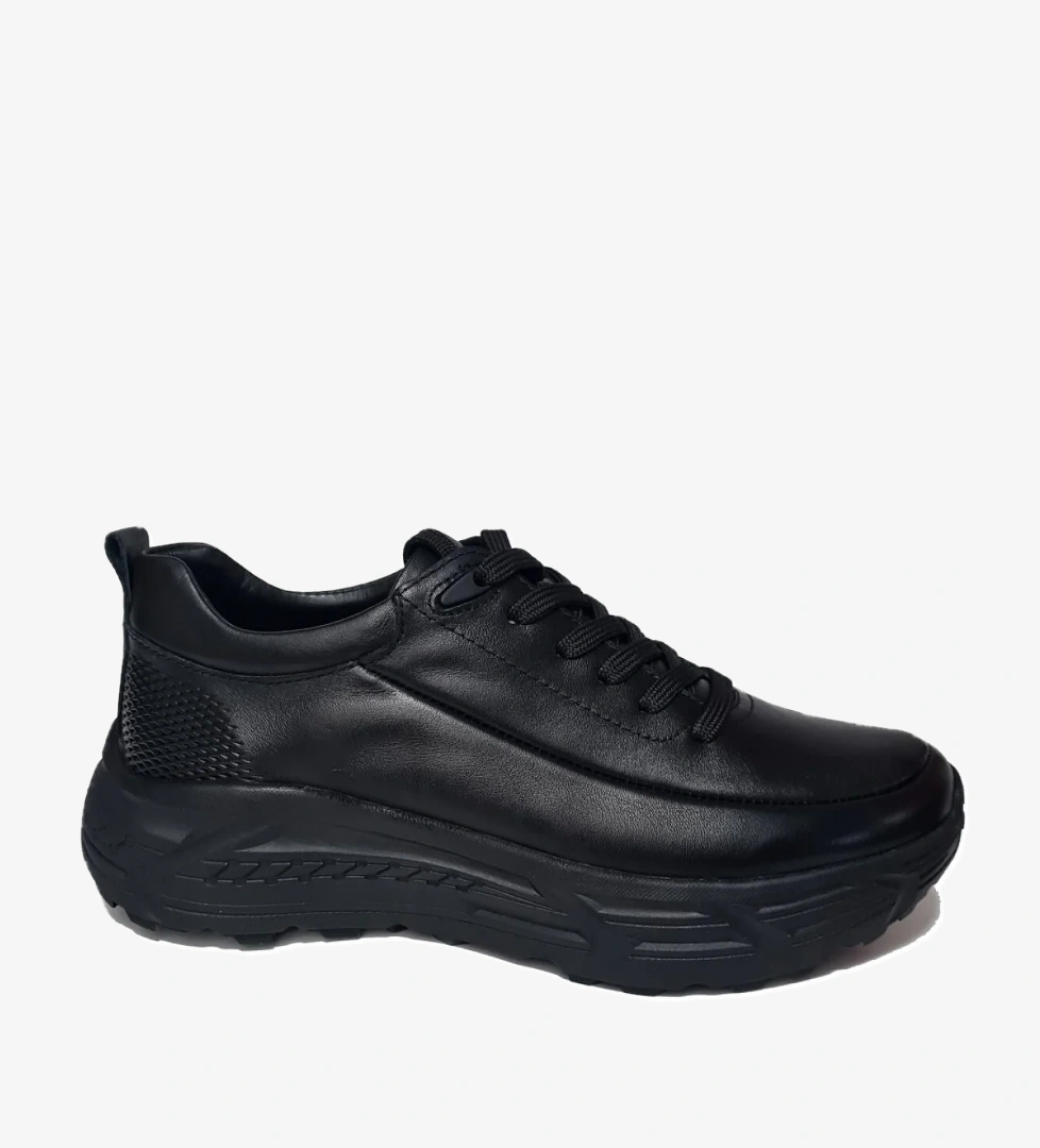 Bağlı Arka Kısım Lazer Baskılı Hakiki DeriKalın Taban Erkek Casual Ayakkabı 20378