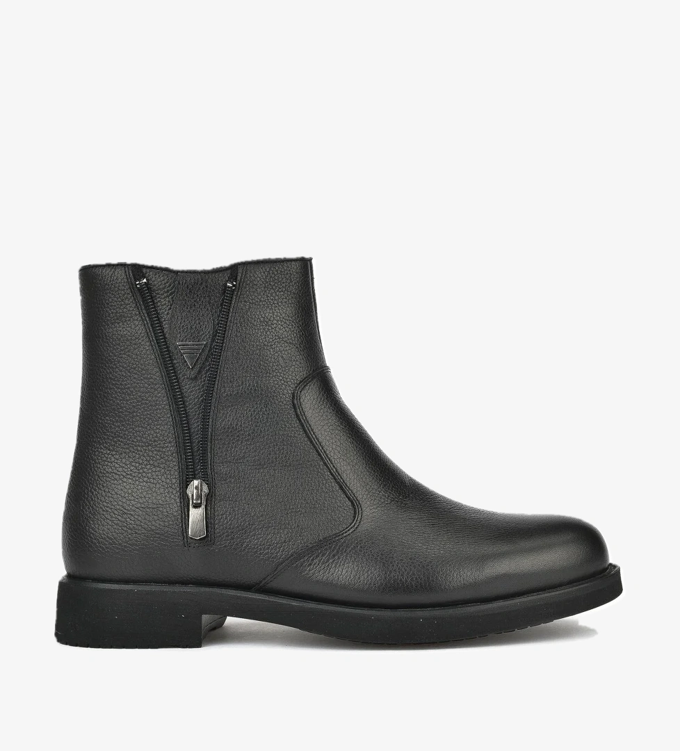 Erkek Hakiki Deri Bot 14319Z2160 Siyah