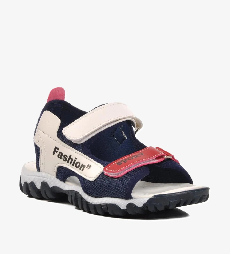 24-410-F Lacivert-Beyaz-Kırmızı Çocuk Sandalet