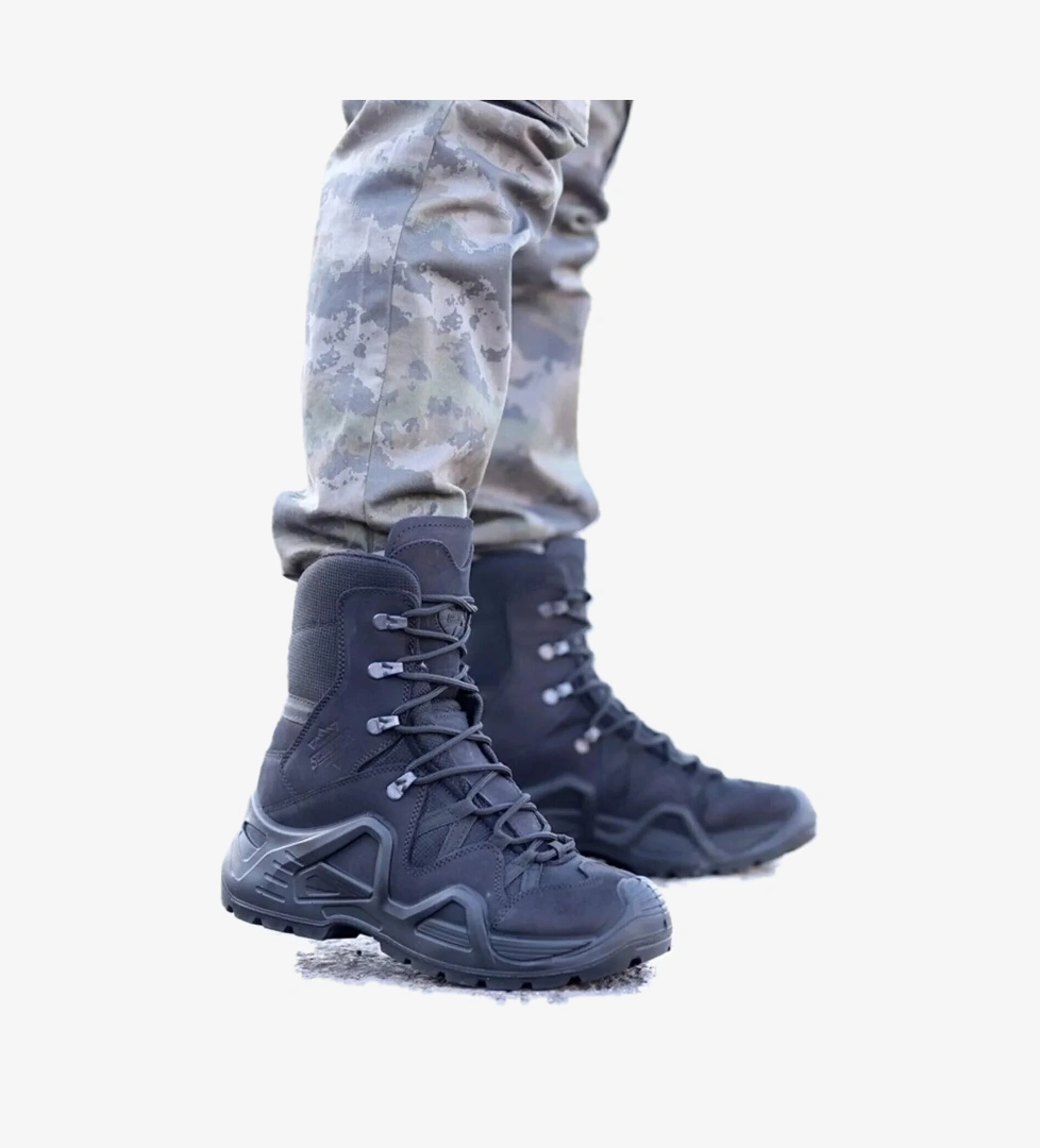 P1490 Hakiki Deri Bağcıklı Askeri Bot Ayakkabı - Görsel 1