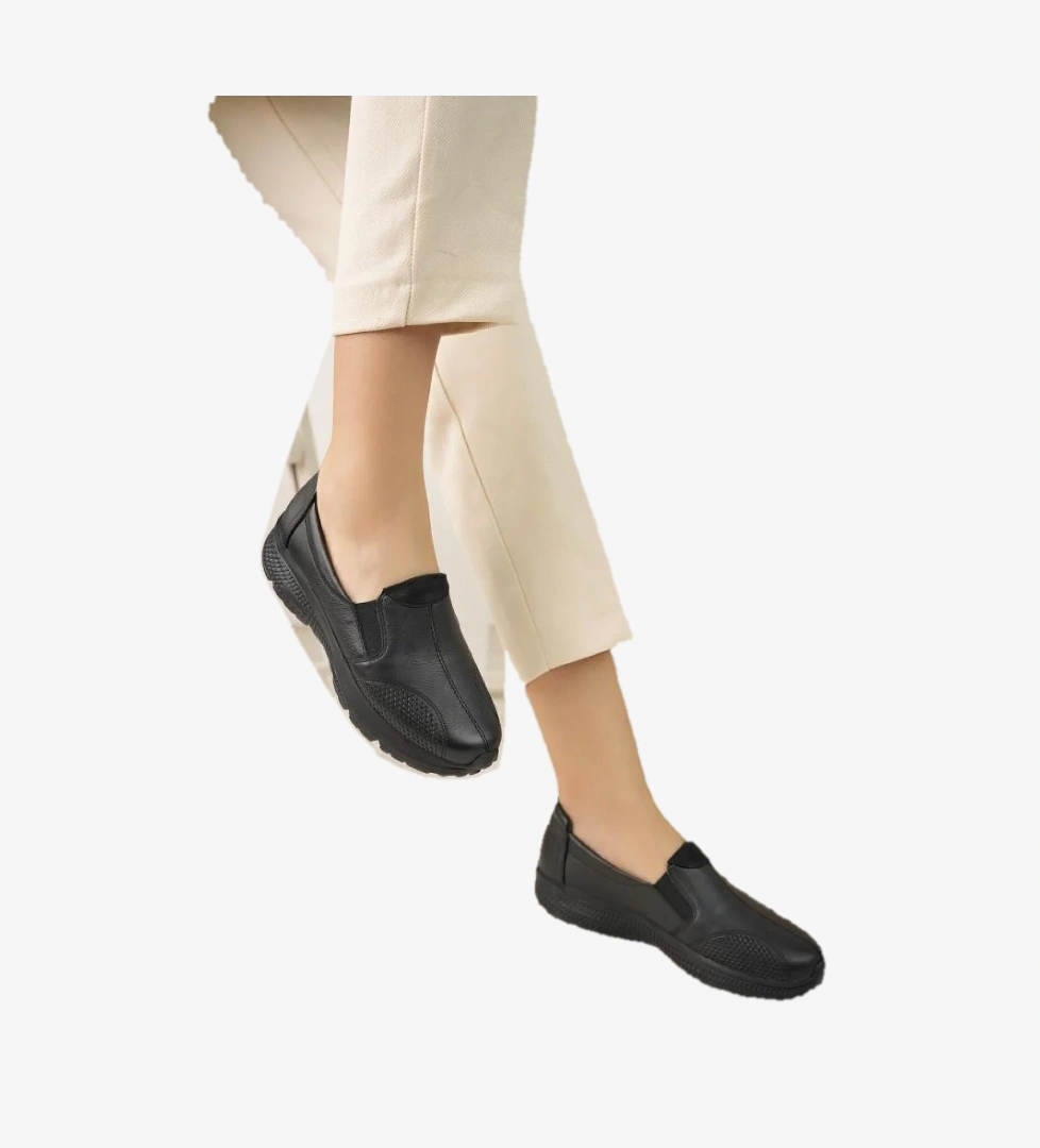 033 Orto Pedik Günlük Kadın Deri Ayakkabı - Görsel 1