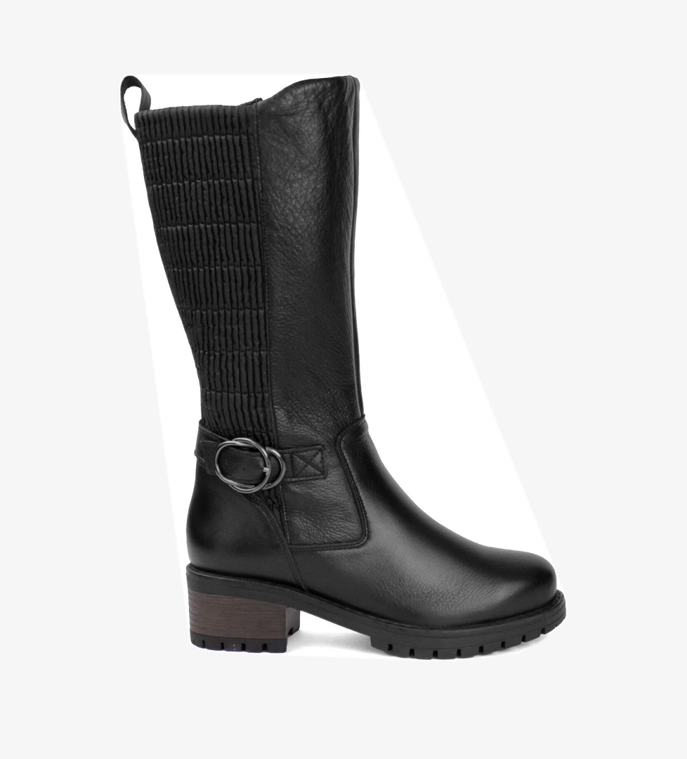 Voyager 9869 Kadın Hakiki Deri Klasik Çizme Siyah model görseli