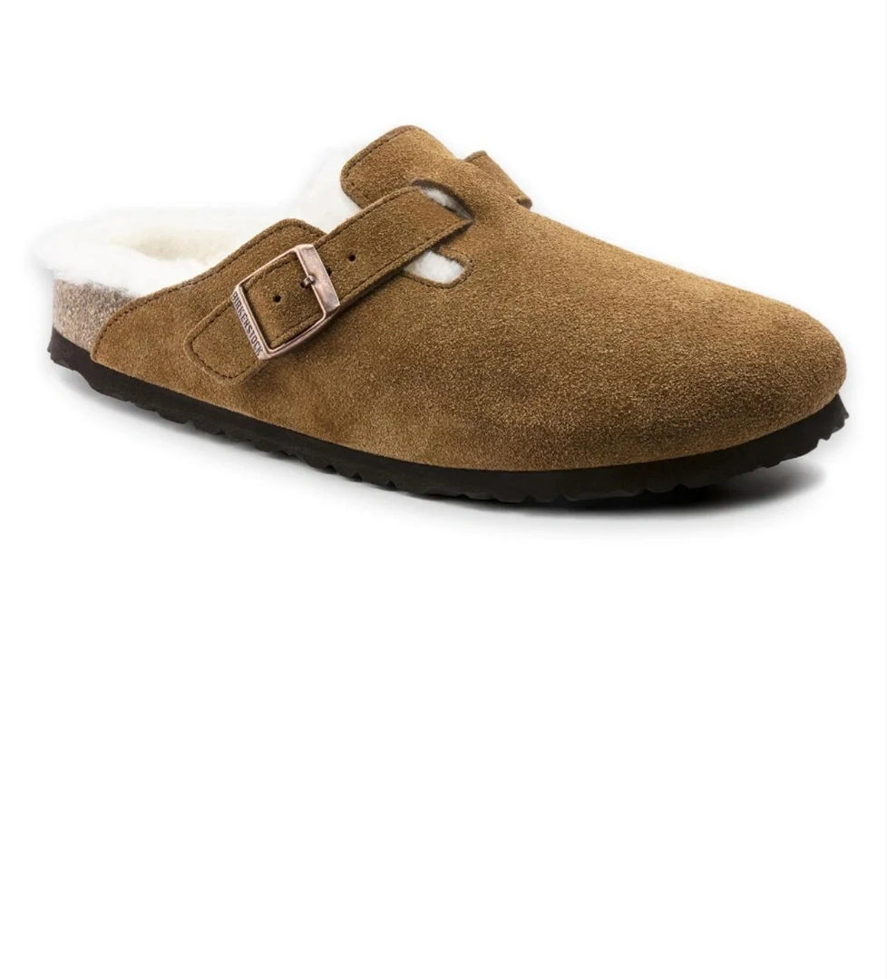 Birkenstock Boston Vl Shearling Kahverengi Kadın Terlik model görseli