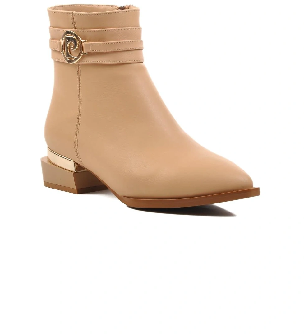 PC-54007 Bej İçi Kürklü Kadın Bot - Görsel 1