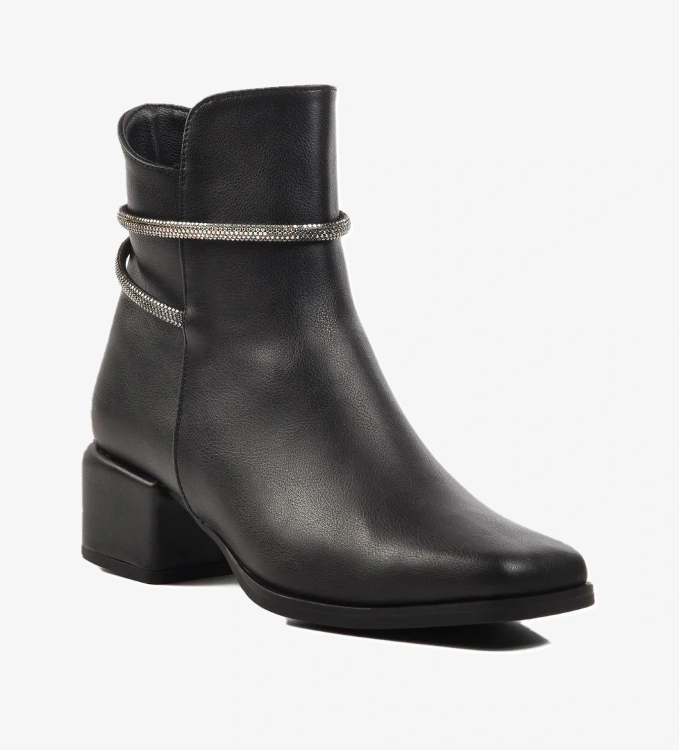 Ayakmod 326168 Nude Siyah Cilt Kadın Topuklu Bot model görseli