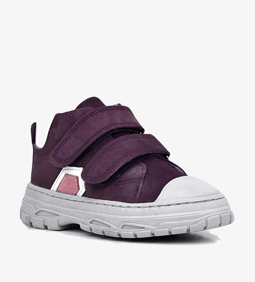 Tails Hakiki Deri Mor Cırtlı Çocuk Spor Bot - Görsel 1