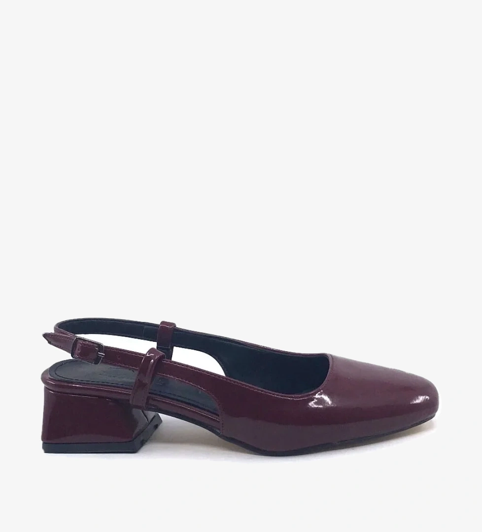 Ayakkabımood Cc 150 Bordo Rugan Bayan Topuklu Ayakkabı model görseli