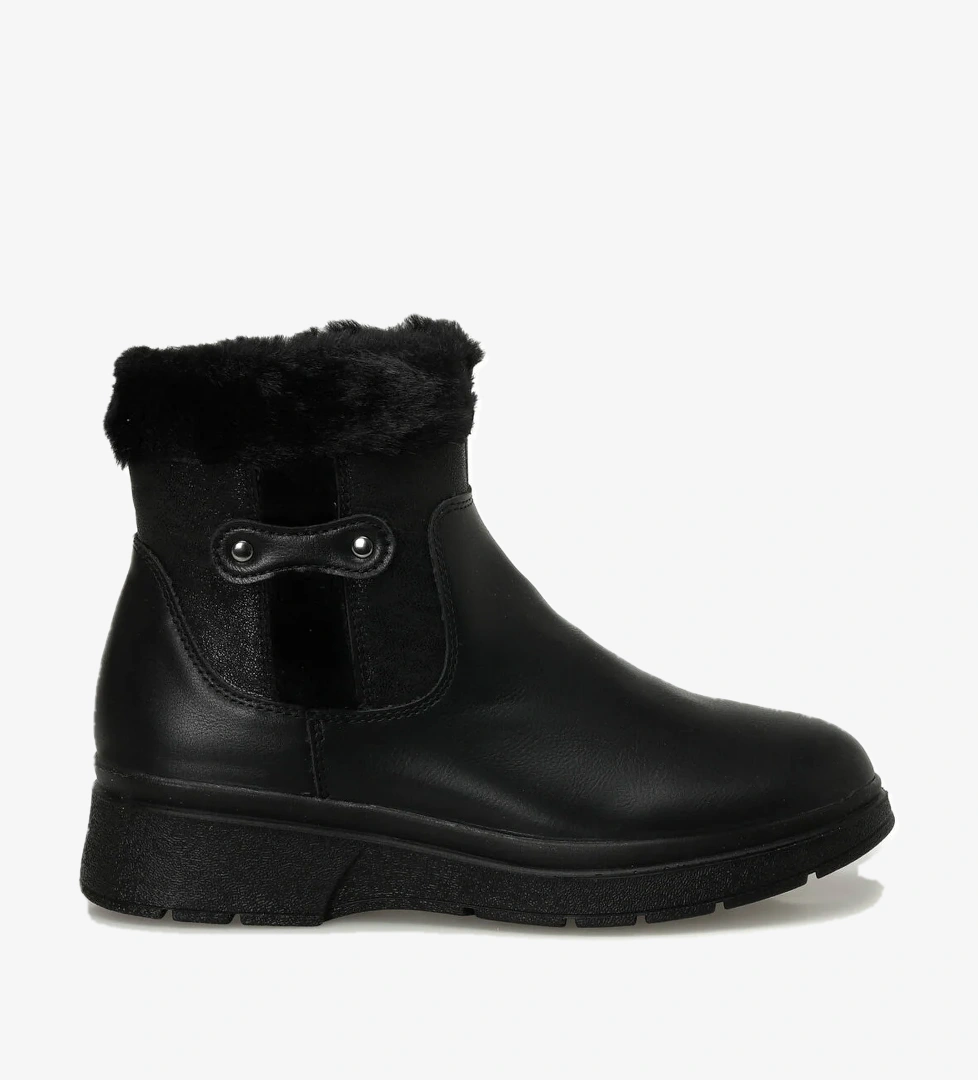 Polaris 166693.Z4PR Siyah Kadın Düz Bot - Görsel 1