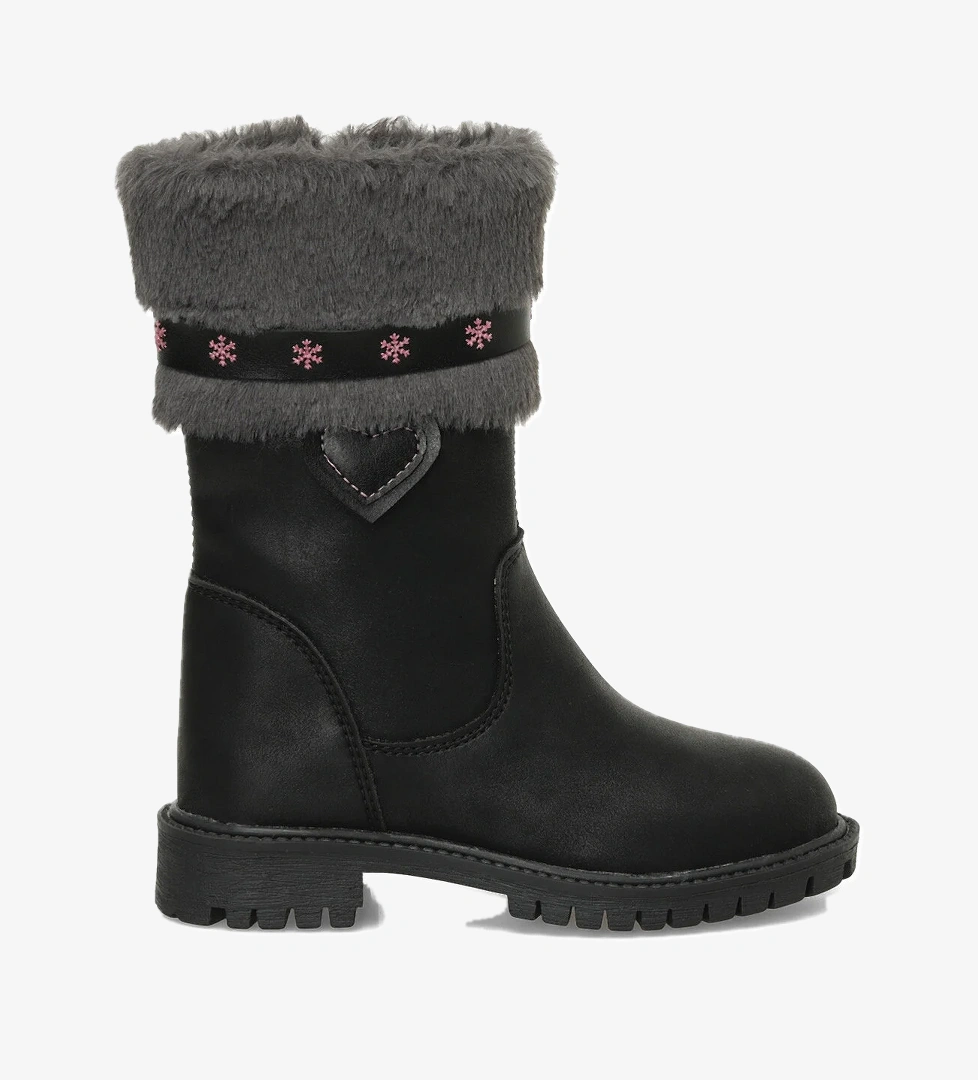 NOES.P4PR Siyah Kız Çocuk Çizme - Görsel 1