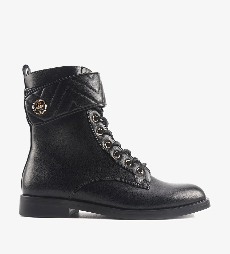 VALERIA 4PR Siyah Kadın Düz Bot - Görsel 1