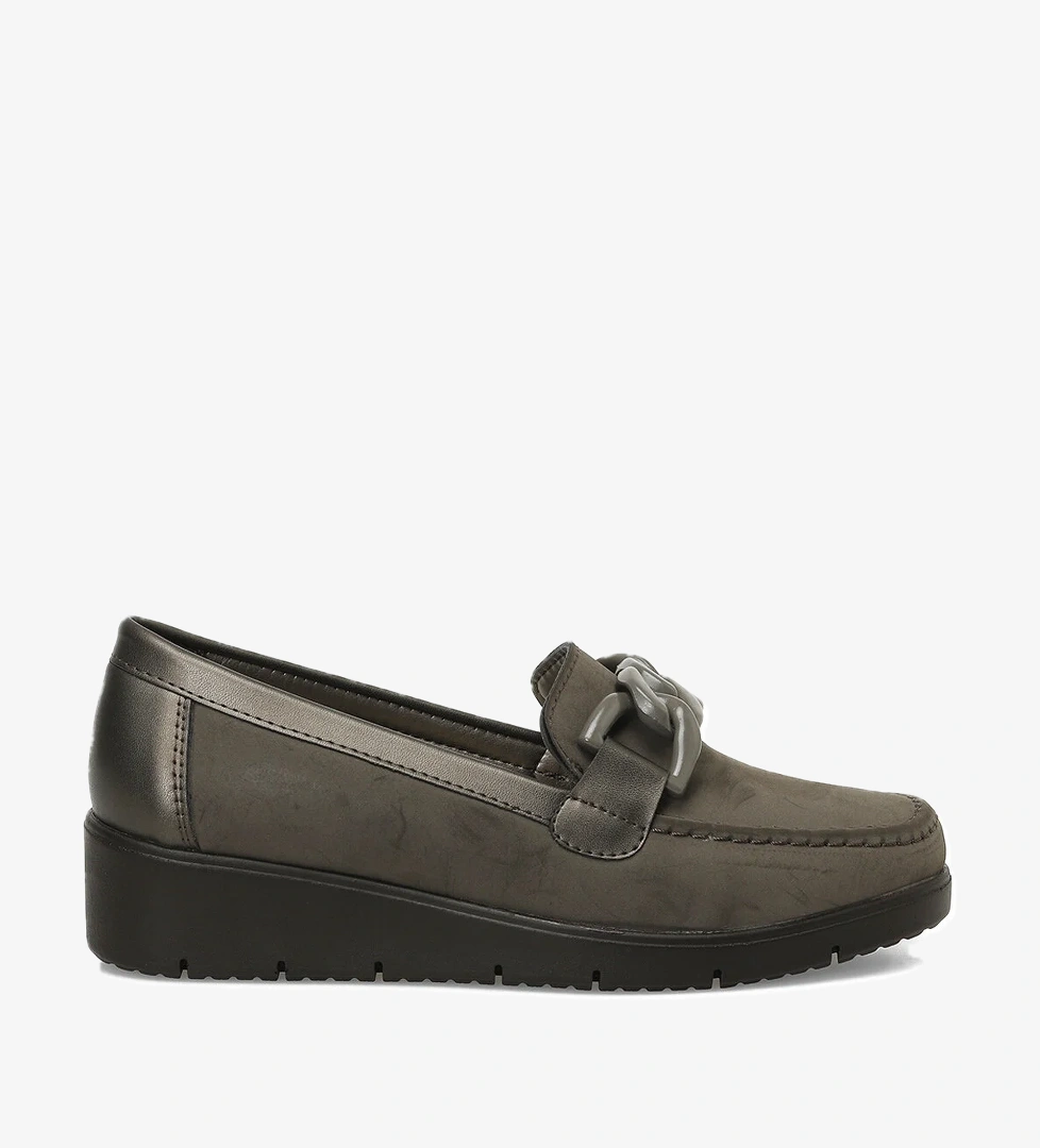 166552.NZ4PR Haki Kadın Loafer - Görsel 1