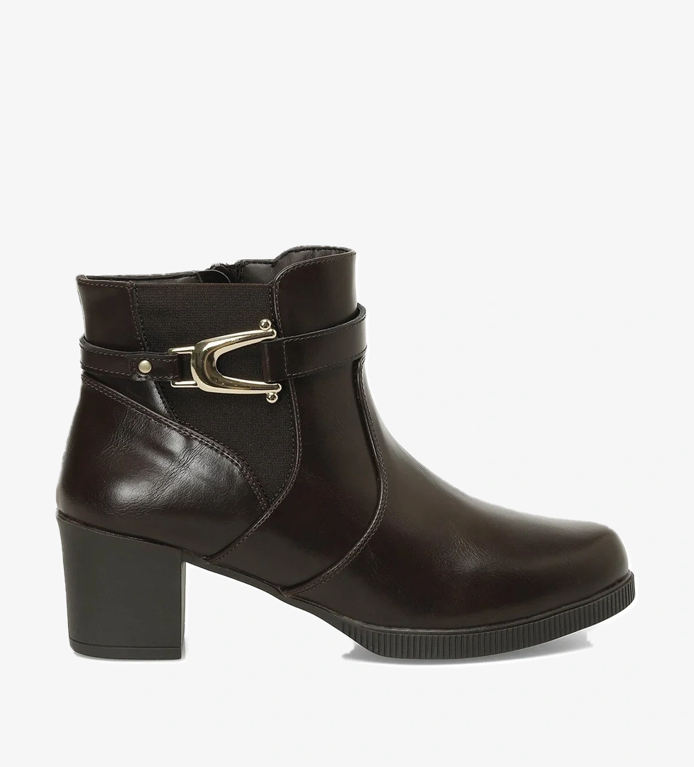 Polaris 166580.Z4PR Kahverengi Kadın Topuklu Bot - Görsel 1