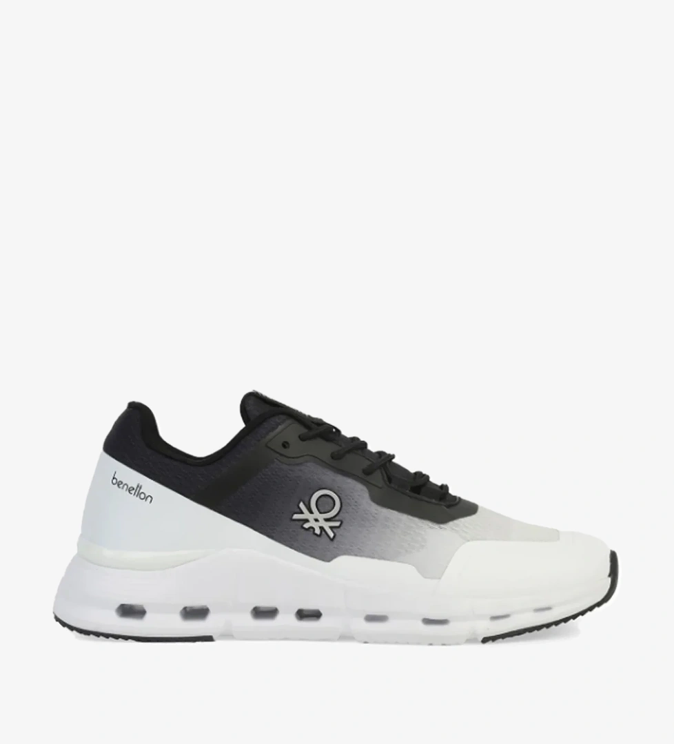 Benetton 11053 Erkek Günlük Sneaker Ayakkabı Beyaz Siyah model görseli