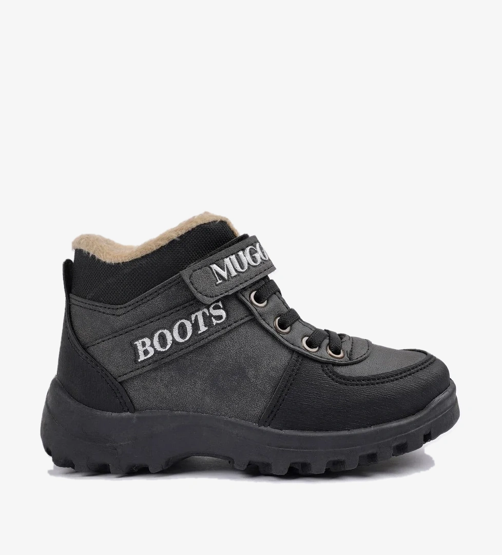 TRUDY Garantili Soğuğa Dayanıklı Kürklü Cırtlı ve Bağcıklı Çocuk Bot