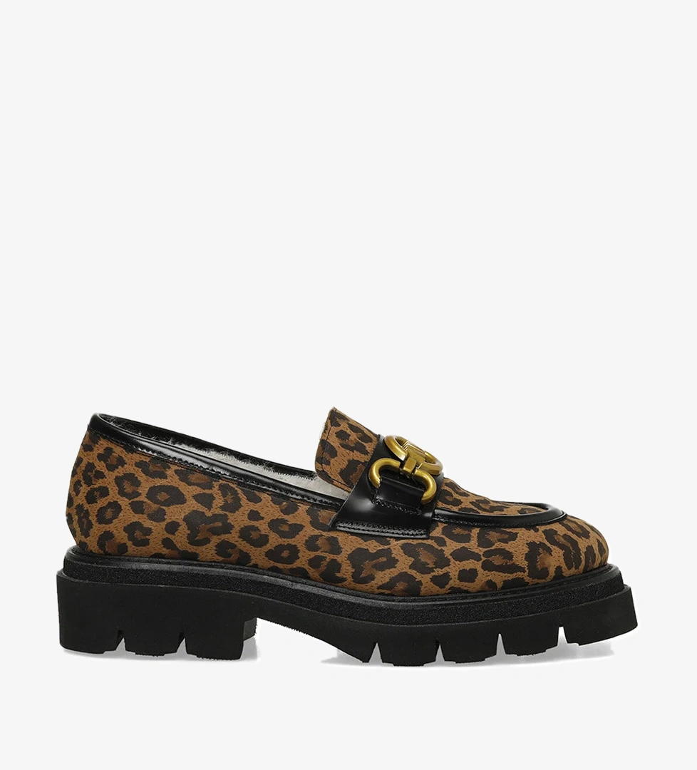 DANEMAR3 4PR Leopar Kadın Loafer - Görsel 1