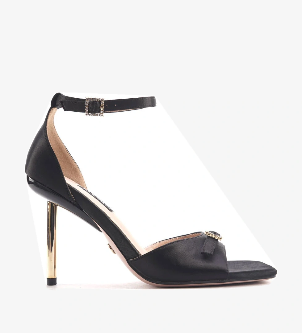 LINETTA 4PR Siyah Kadın Topuklu Sandalet - Görsel 1