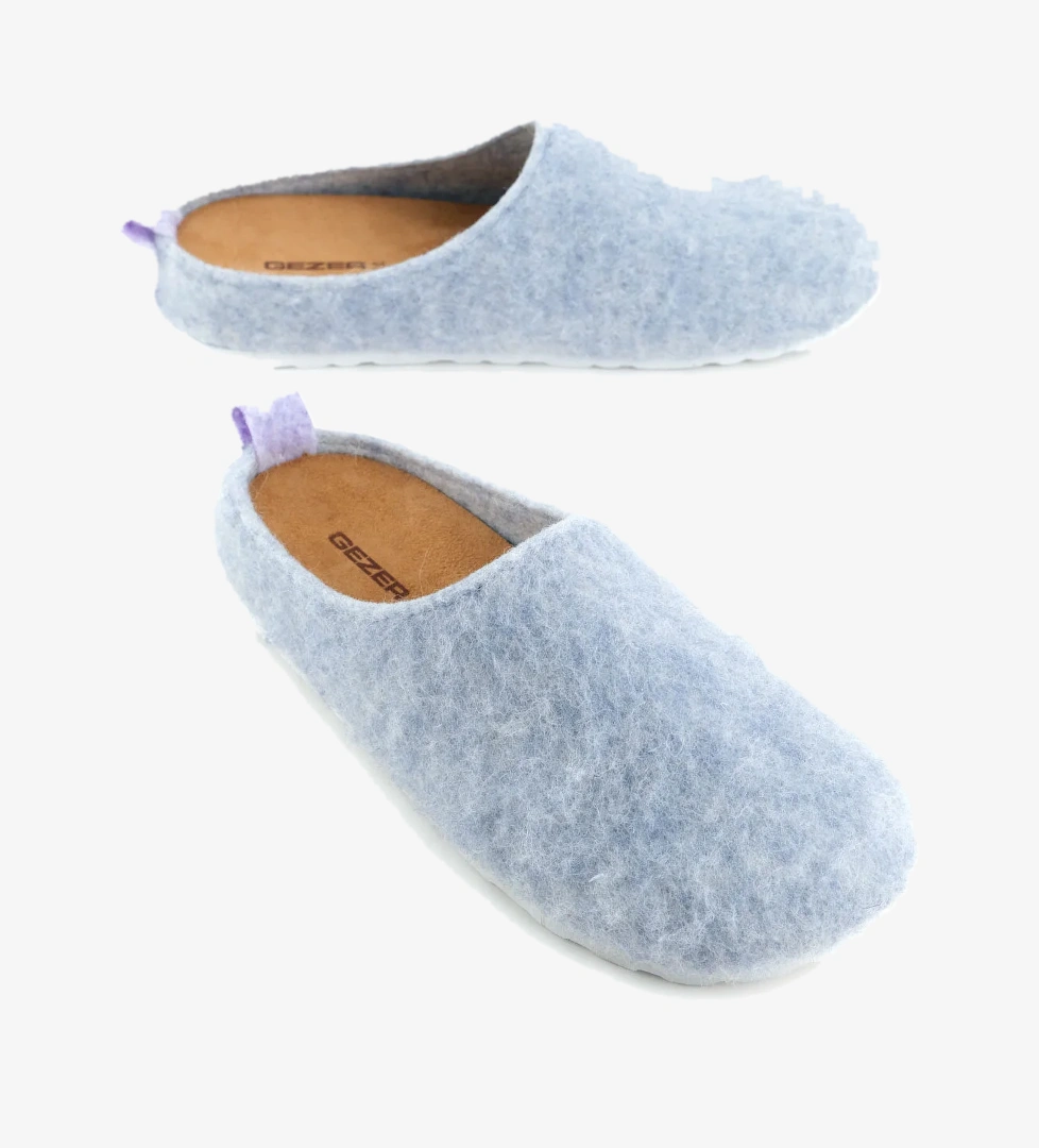 Kadın Kışlık Rahat Taban Keçe Ev Bahçe Terlik - Görsel 1