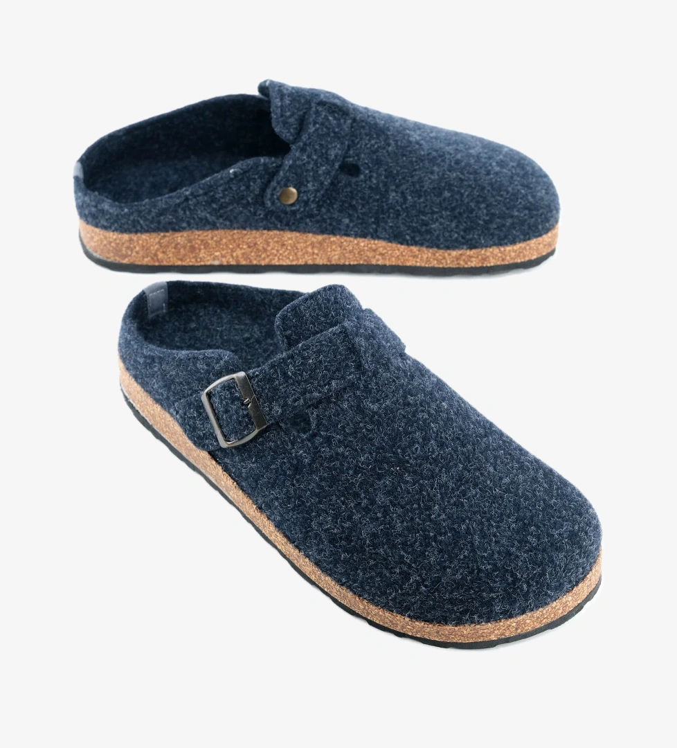 Erkek Kışlık Mantar Taban Tek Toka Ayarlanabilir Rahat Taban Keçe Ev Bahçe Terlik