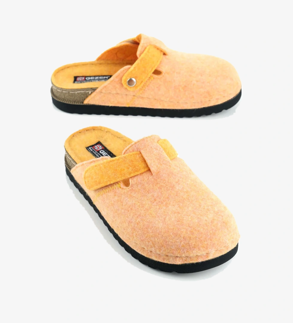 Kadın Kışlık Rahat Taban Cırtlı Ayarlanabilir Keçe Ev Bahçe Terlik - Görsel 1