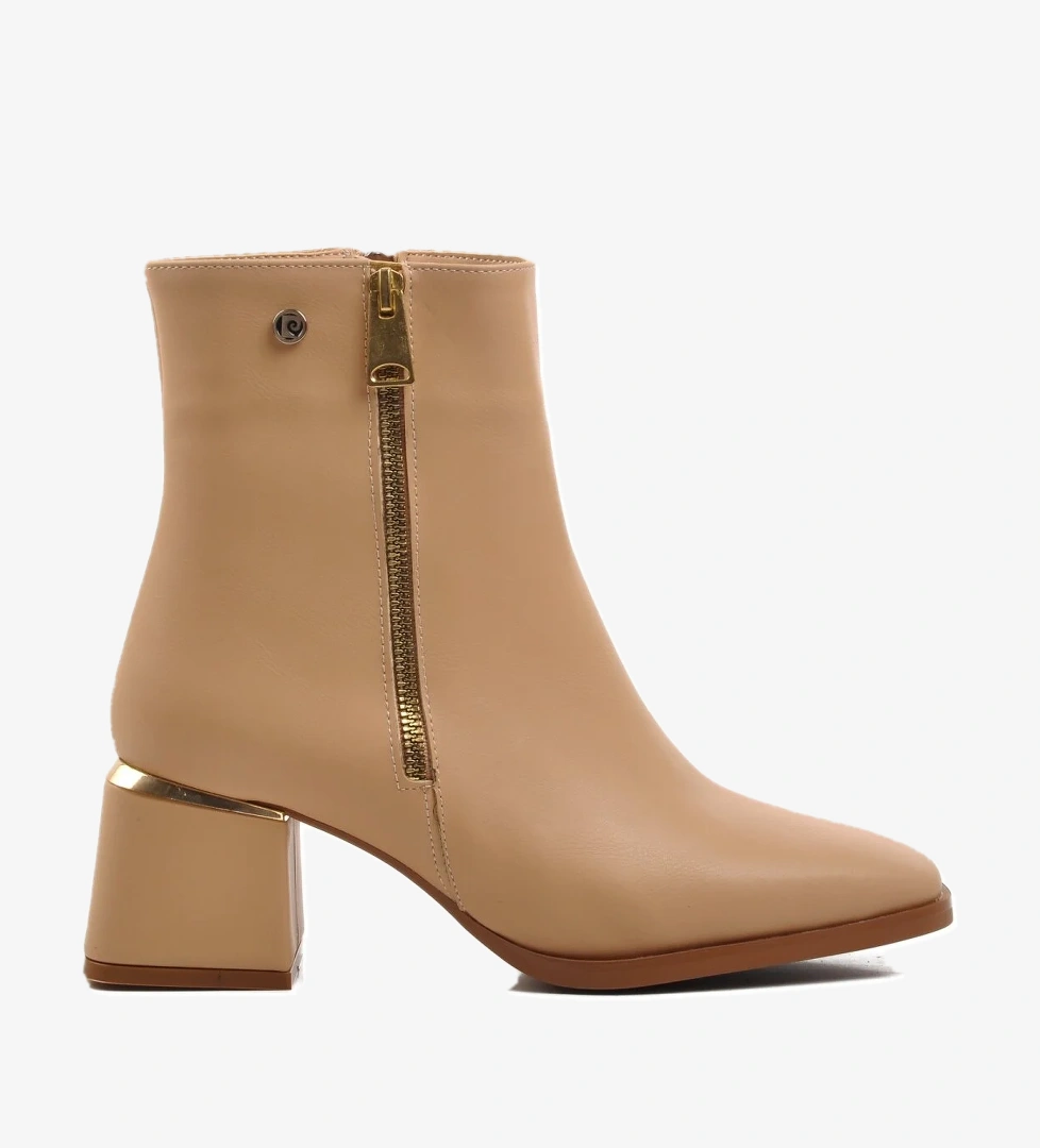 PC-54000 Bej İçi Kürklü Kadın Topuklu Bot