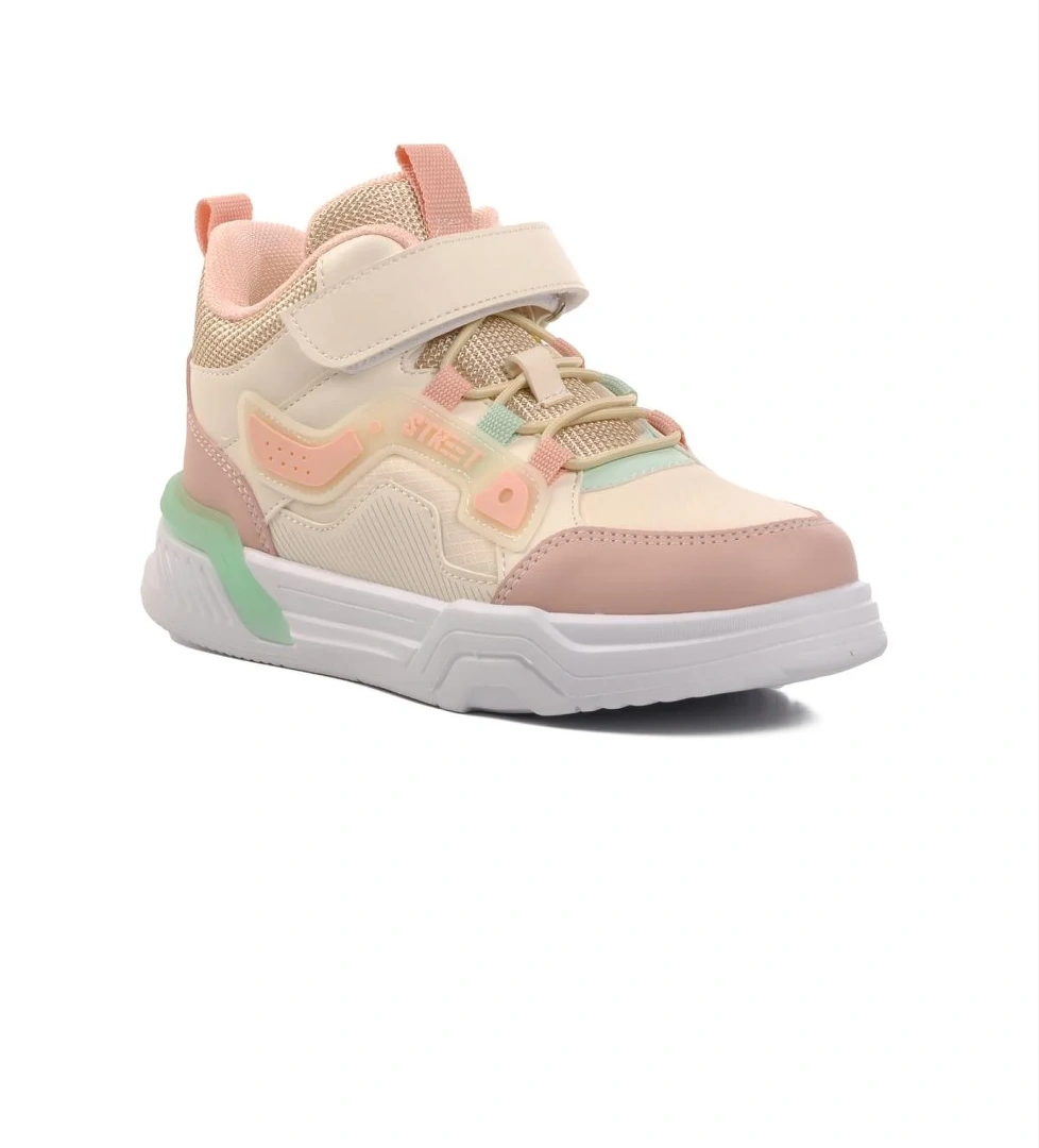 1726-F Krem-Pudra Çocuk Spor Ayakkabı - Görsel 1