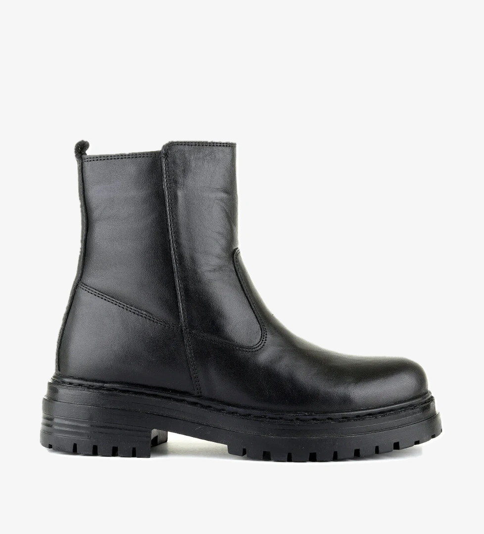 . 4588 Fermuarlı Hakiki Deri Kadın Bot - Görsel 1