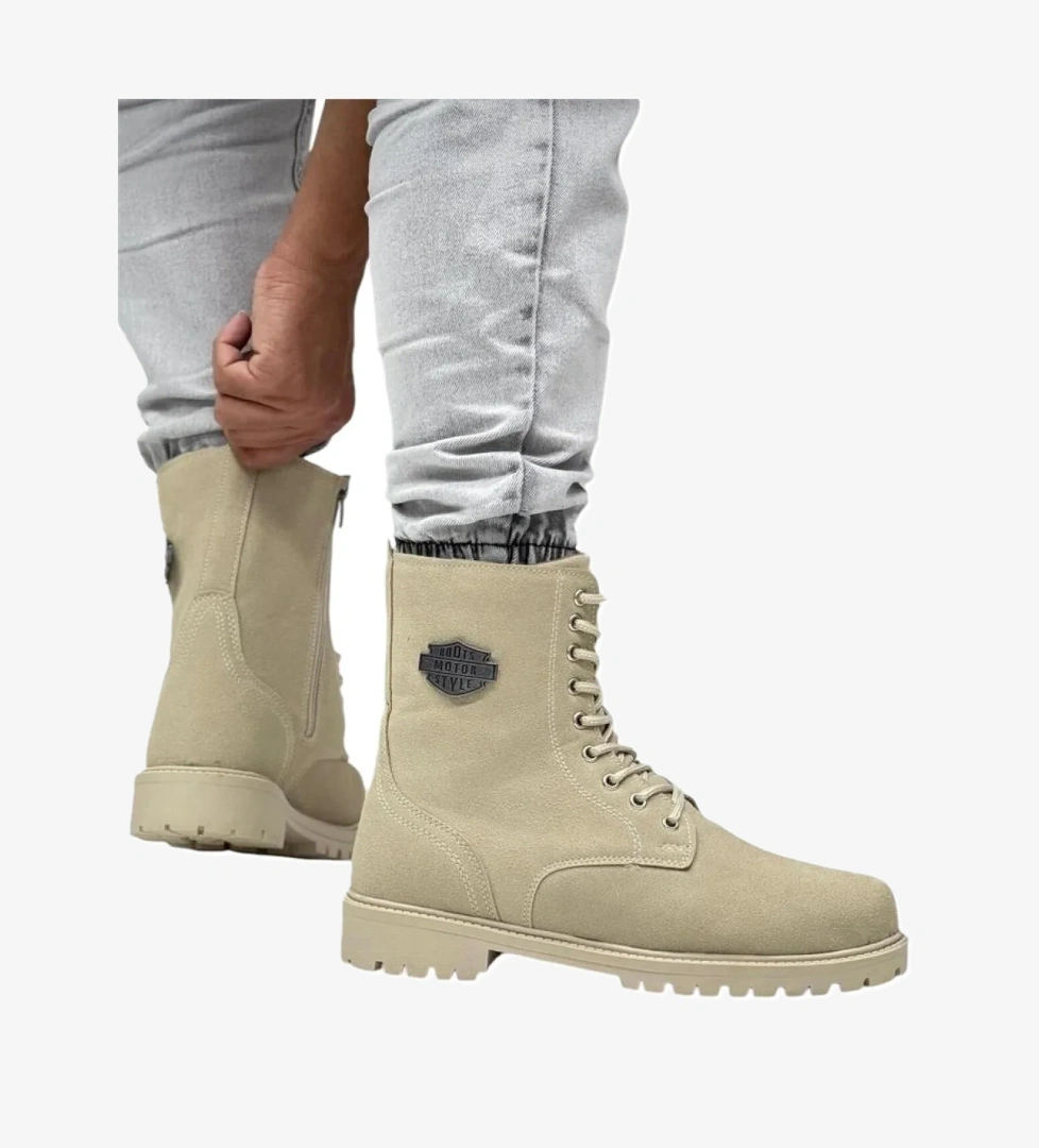 Erkek Postal Fermuarlı Bot BEJ