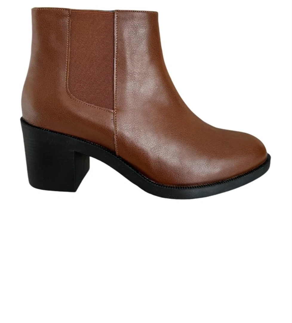 Kadın Kısa Topuklu Fermuarlı Kadın Bot (7 Cm) TABA