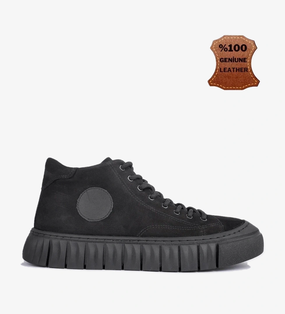 Muggo KAPOOR Garantili Bağcıklı Fermuarlı Hakiki Deri Kaymaz Taban Erkek Casual Bot model görseli