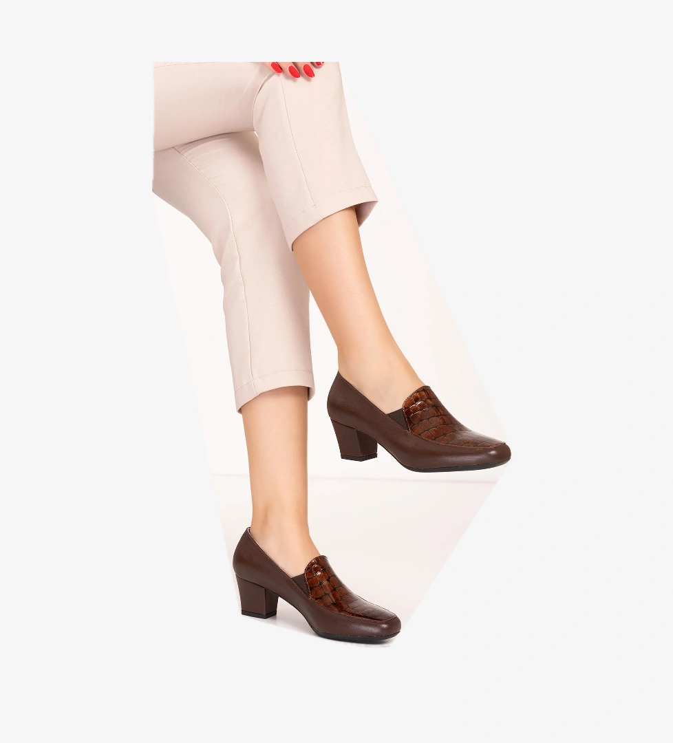 Gondol Hakiki Deri Kısa Topuklu Ayakkabı vdt.61 - Görsel 1