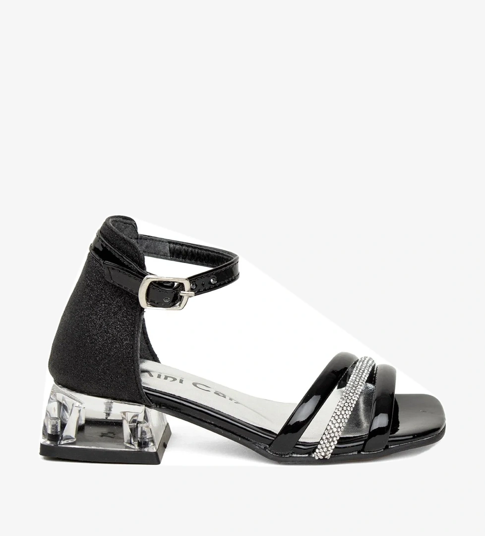 Minican BR P 116 Patik Kız Çocuk Abiye Ayakkabı Siyah model görseli