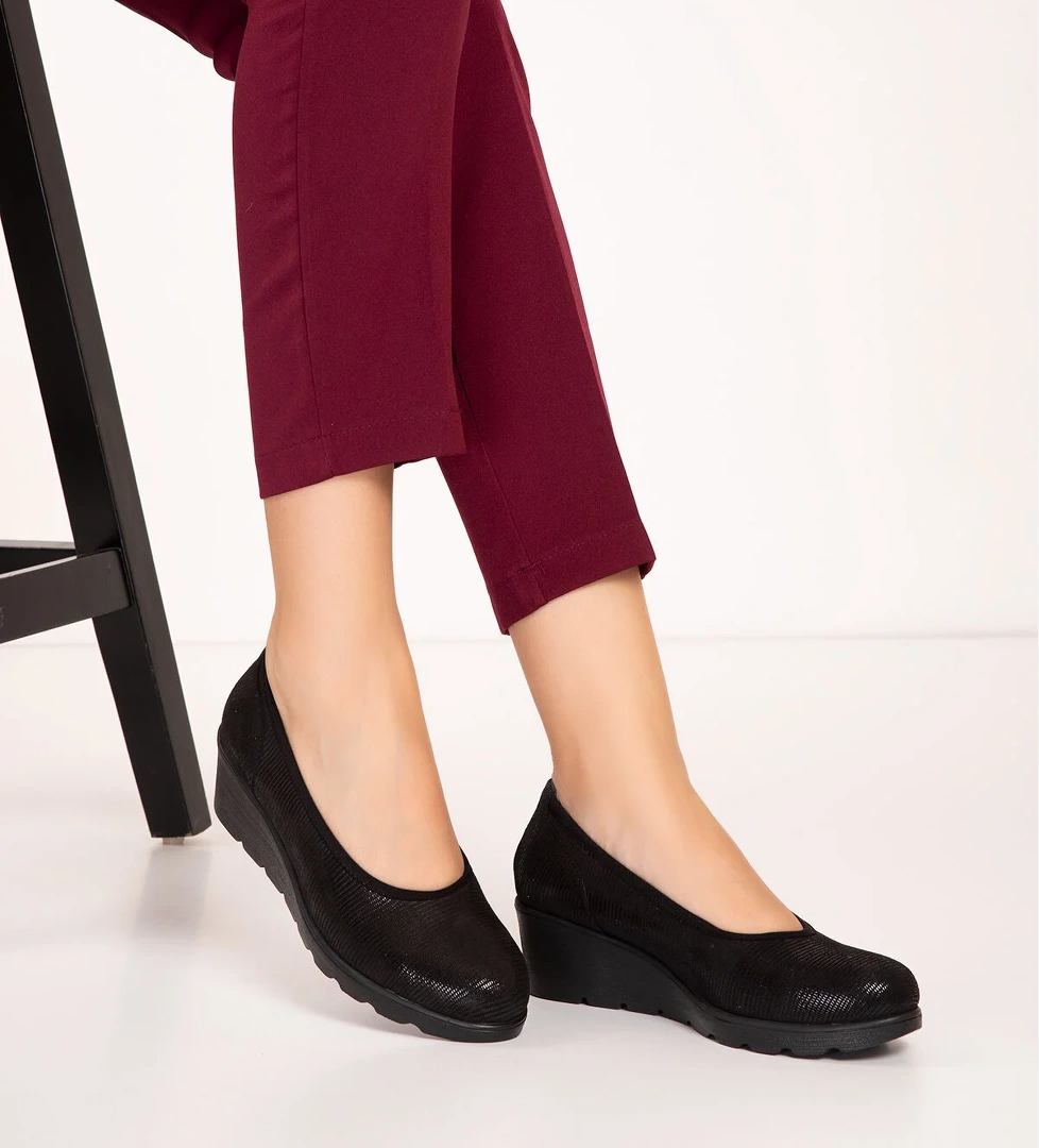 Gondol Hakiki Deri Dolgu Topuk Günlük Anne Ayakkabı ell.6806 - Görsel 1