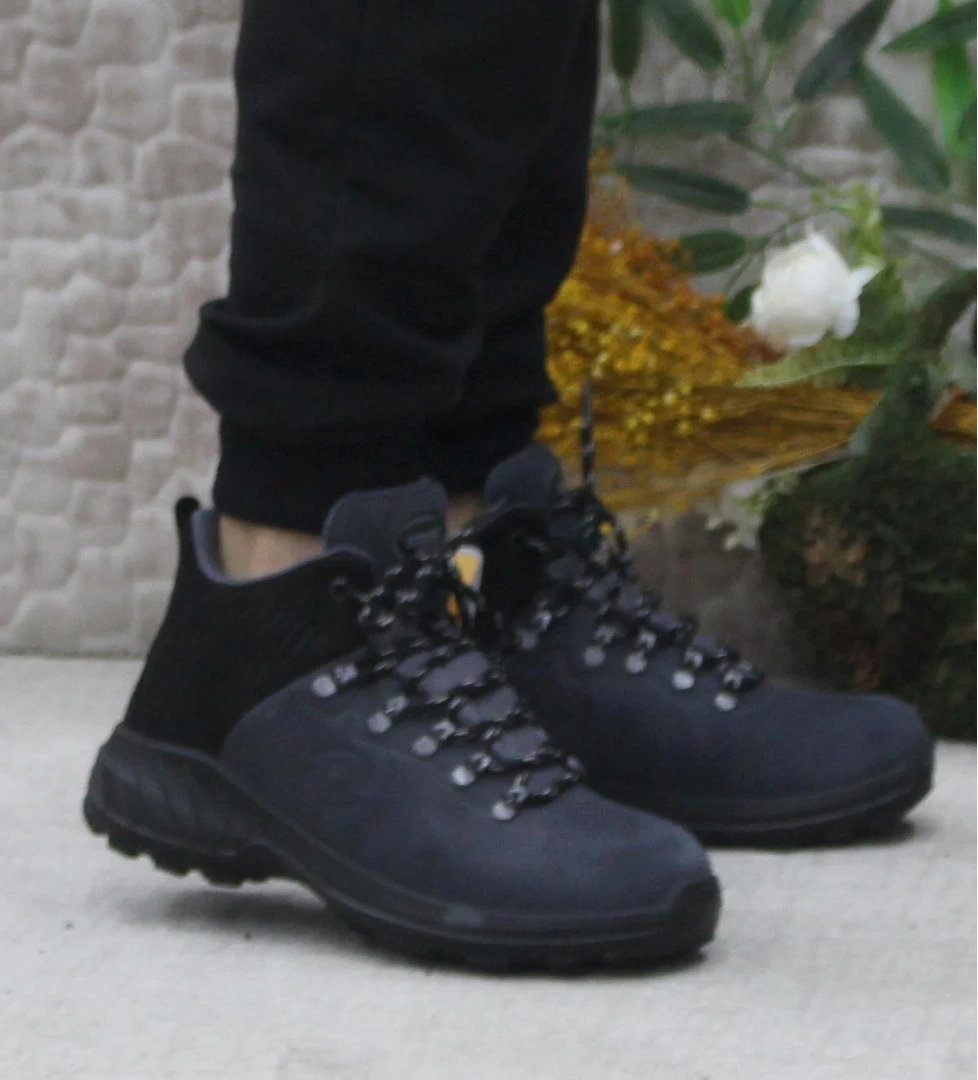 M4100 Gri Asfalt Anatomik Orijinal Ürün Hakiki Deri Su Geçirmez Erkek Bot - Görsel 1