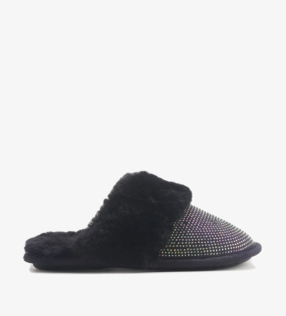 607138.Z4PR Siyah Kadın Ev Terliği - Görsel 1