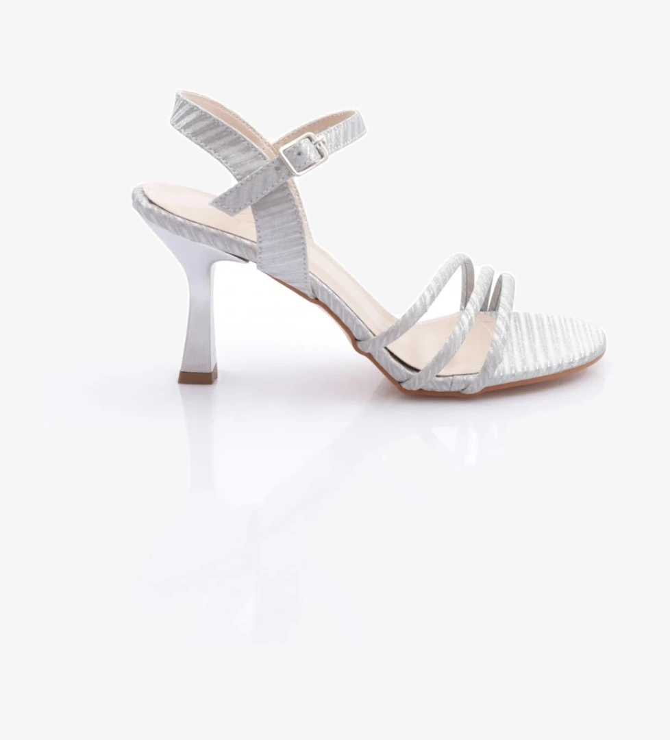 Y903 Kadin Bilekten Bağlamali Topuklu Ayakkabi - Görsel 1