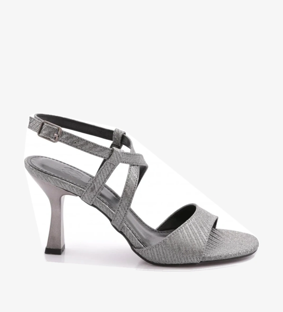 906 Kadin Yandan Bağlamali Topuklu Ayakkabi