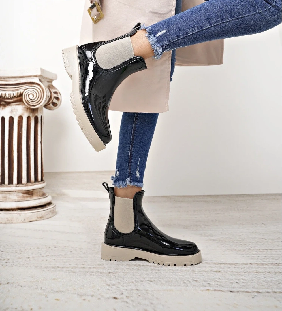 Drizzle Vigor Su Geçirmez Lastikli Kaydırmaz Hafif Taban Kadın Yağmur Botu