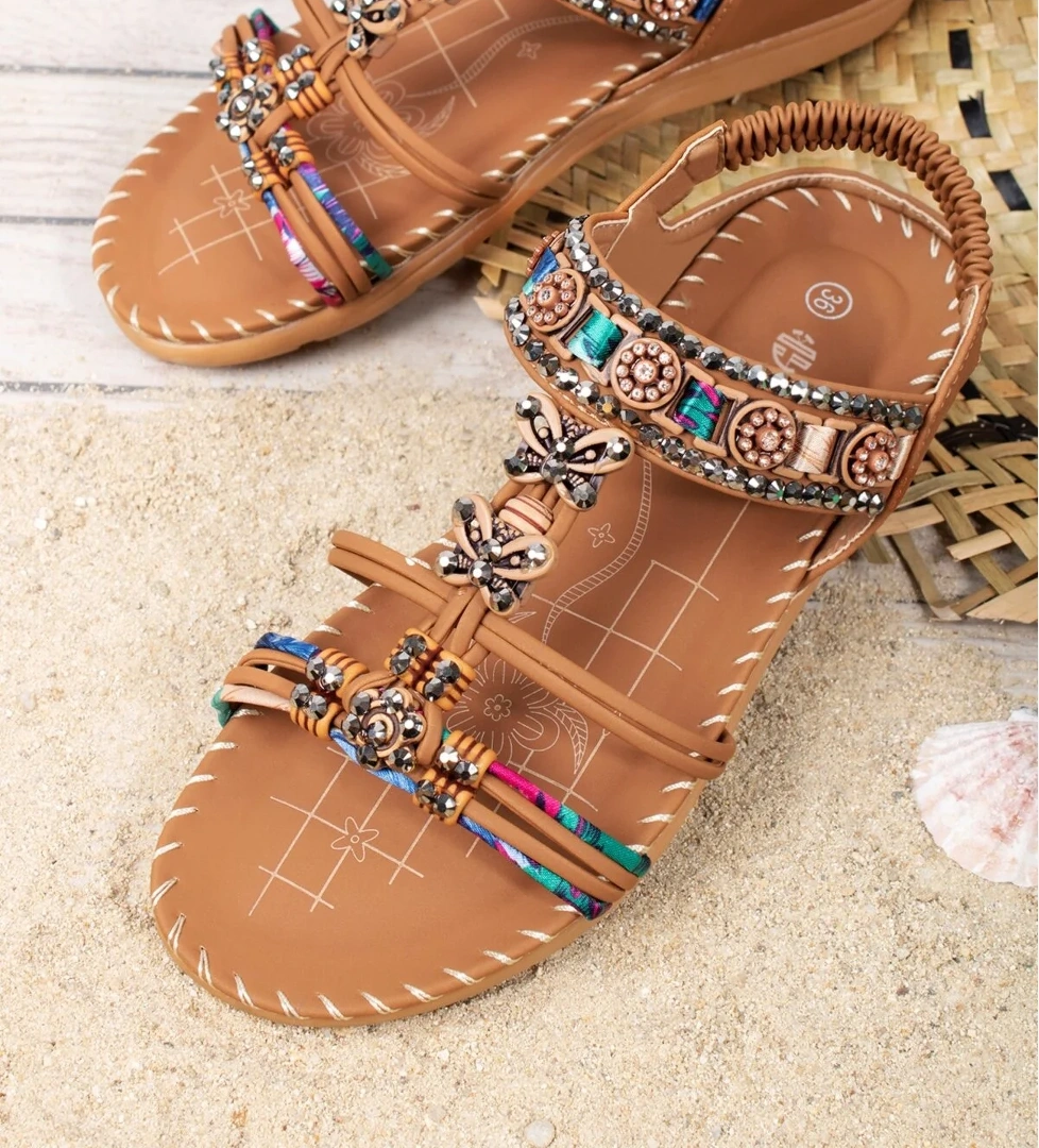 Marina Anatomik Fashion Taşlı Günlük Kadın Sandalet