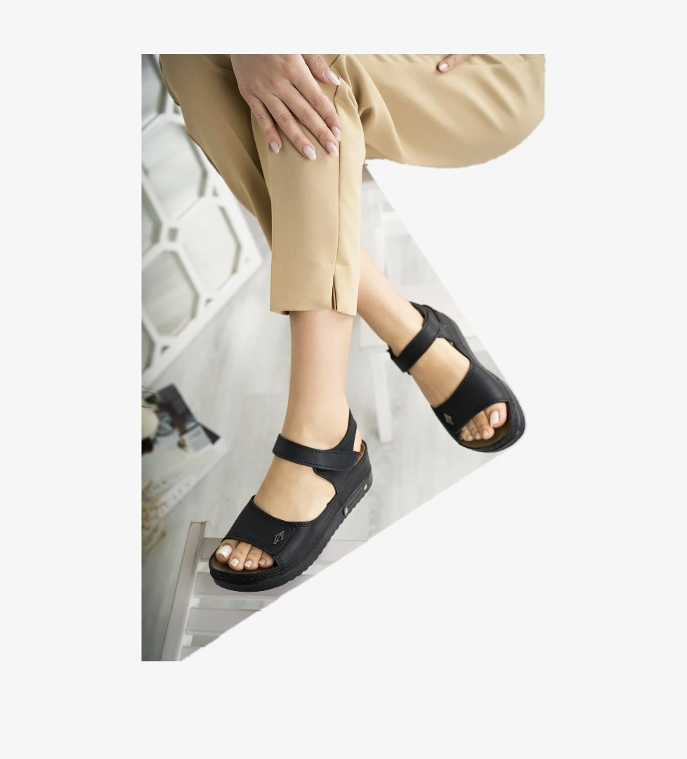 Mela Anatomik Ortopedik Comfort Rahat Taban Kadın Sandalet Terlik