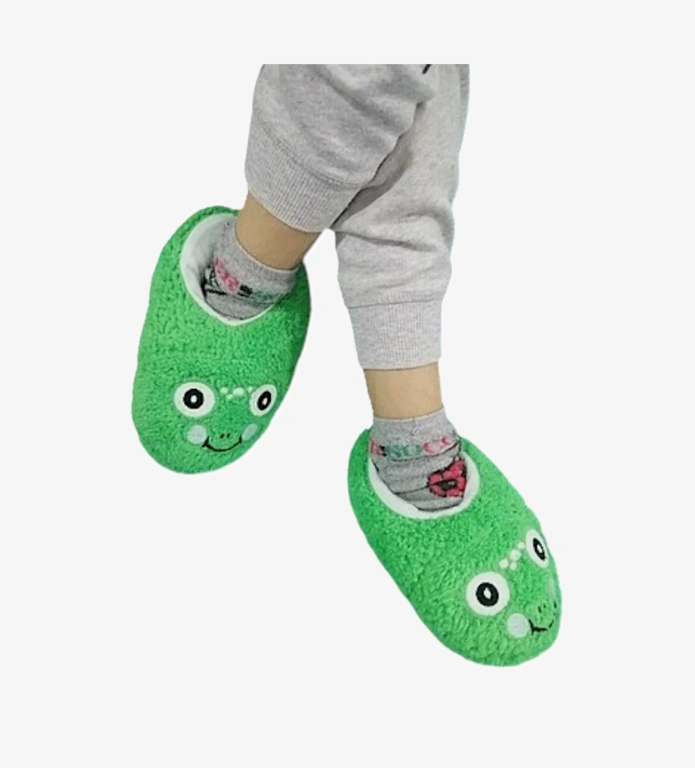 Liger Şirin Çocuk Panduf Ev Pandufu Ayakkabısı Botu Kreş Okul Mavi̇ Yeşi̇l model görseli