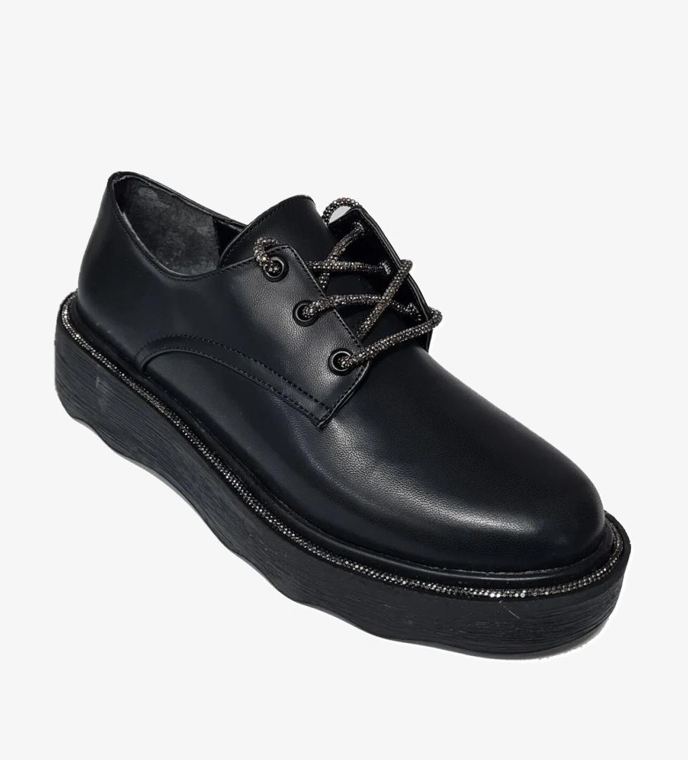 Ventes Bağlı Kalın Taban Taşlı Loafer Ayakkabı 702160-z model görseli