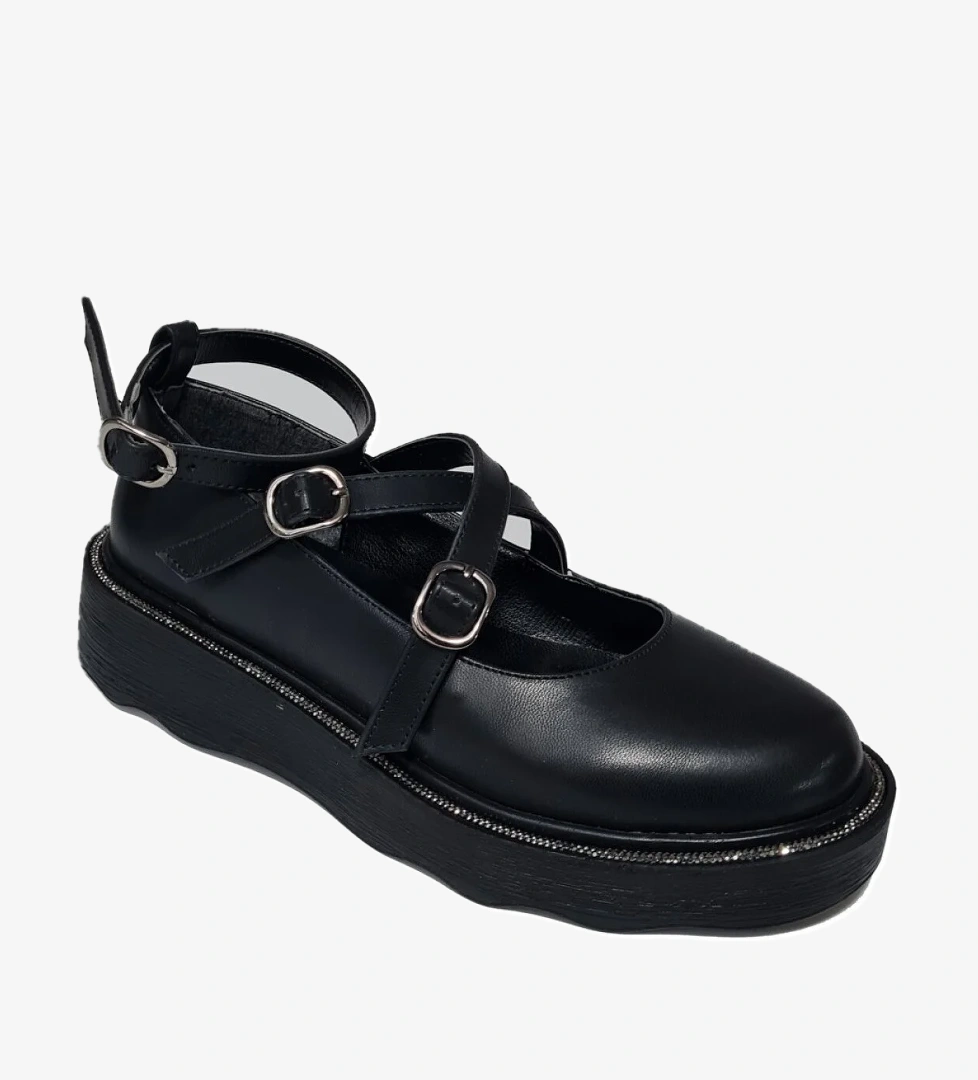 Ventes Bilek Bağlı Kalın Taban Taşlı Loafer Ayakkabı 702165-z model görseli